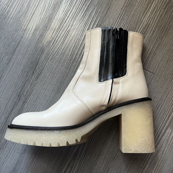Free People James Chelsea Boot Womens Size 41 US 11 White Leather - Picture 4 of 14